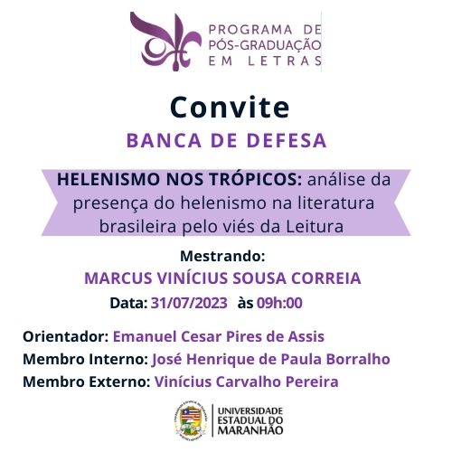 Convite para banca de defesa